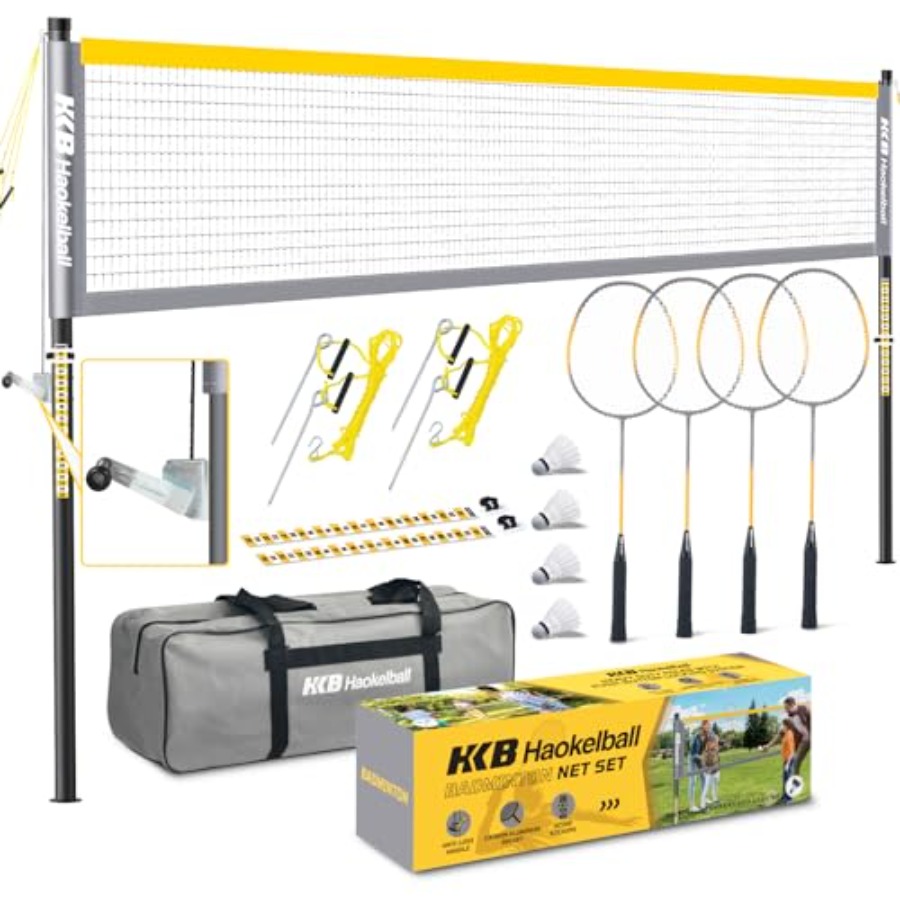 Badminton Netting - Backyard outdoor badminton set: heavy-duty anti-sag