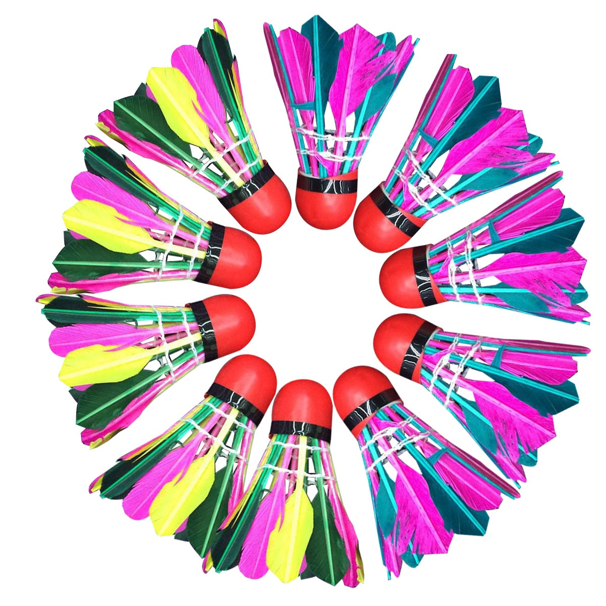 11Pcs Colorful Shuttlecock Dur - Badminton Fun Game reseña y precio