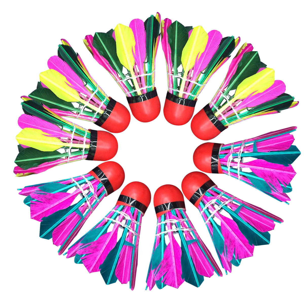 11Pcs Colorful Shuttlecock Dur - Badminton Fun Game reseña y precio