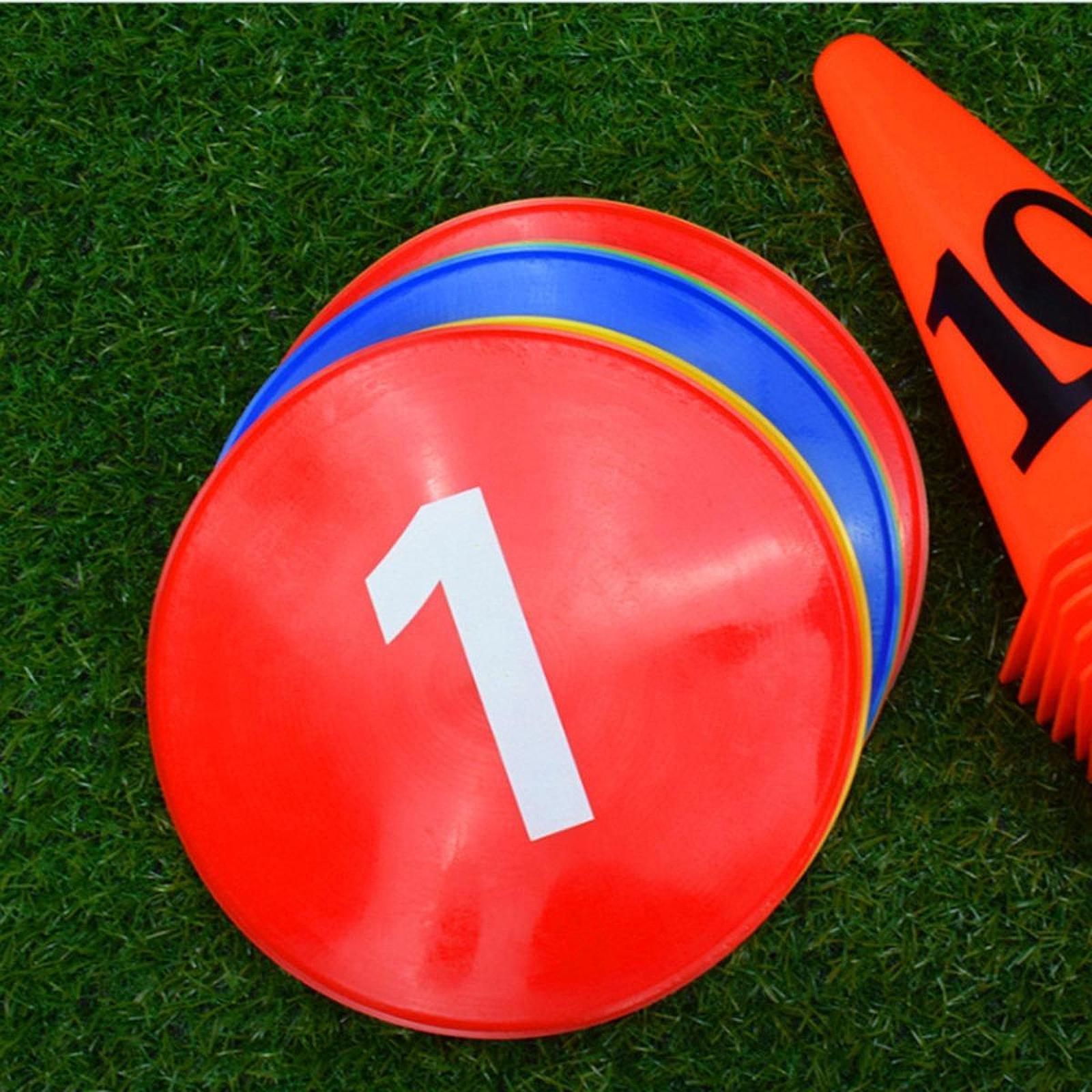 Soccer Flat Cones PVC Markers  - Court Marker Cone reseña y precio