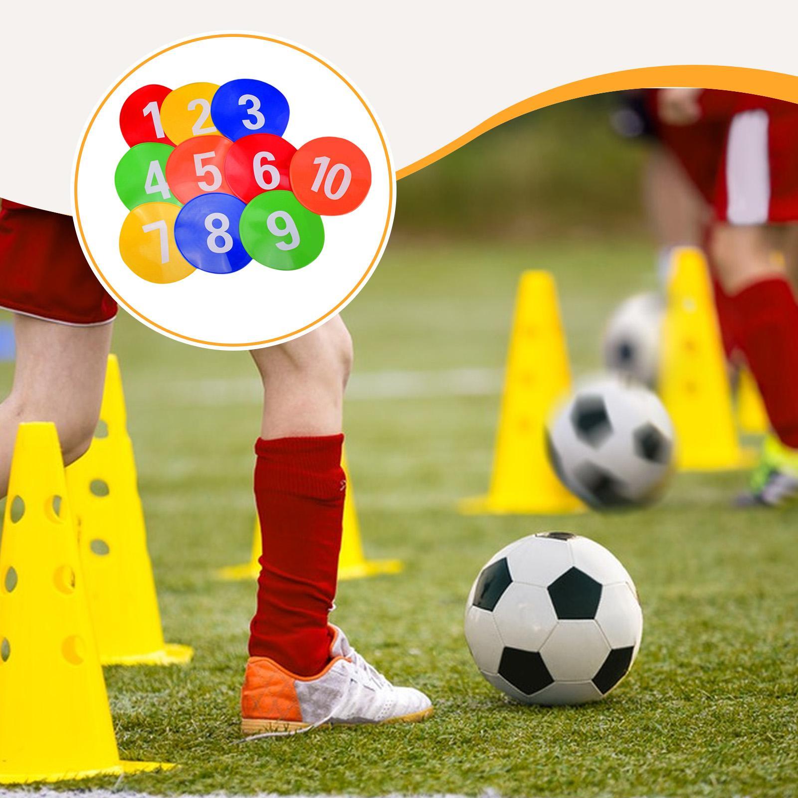 Soccer Flat Cones PVC Markers  - Court Marker Cone reseña y precio