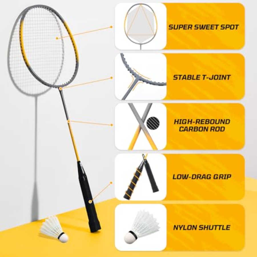 Backyard outdoor badminton set - Badminton Netting reseña y precio