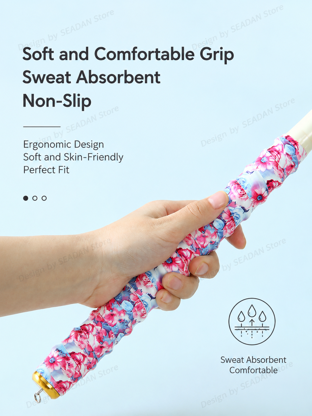 1.5m Floral Dragon Pattern Fis - Badminton Grip Tape reseña y precio