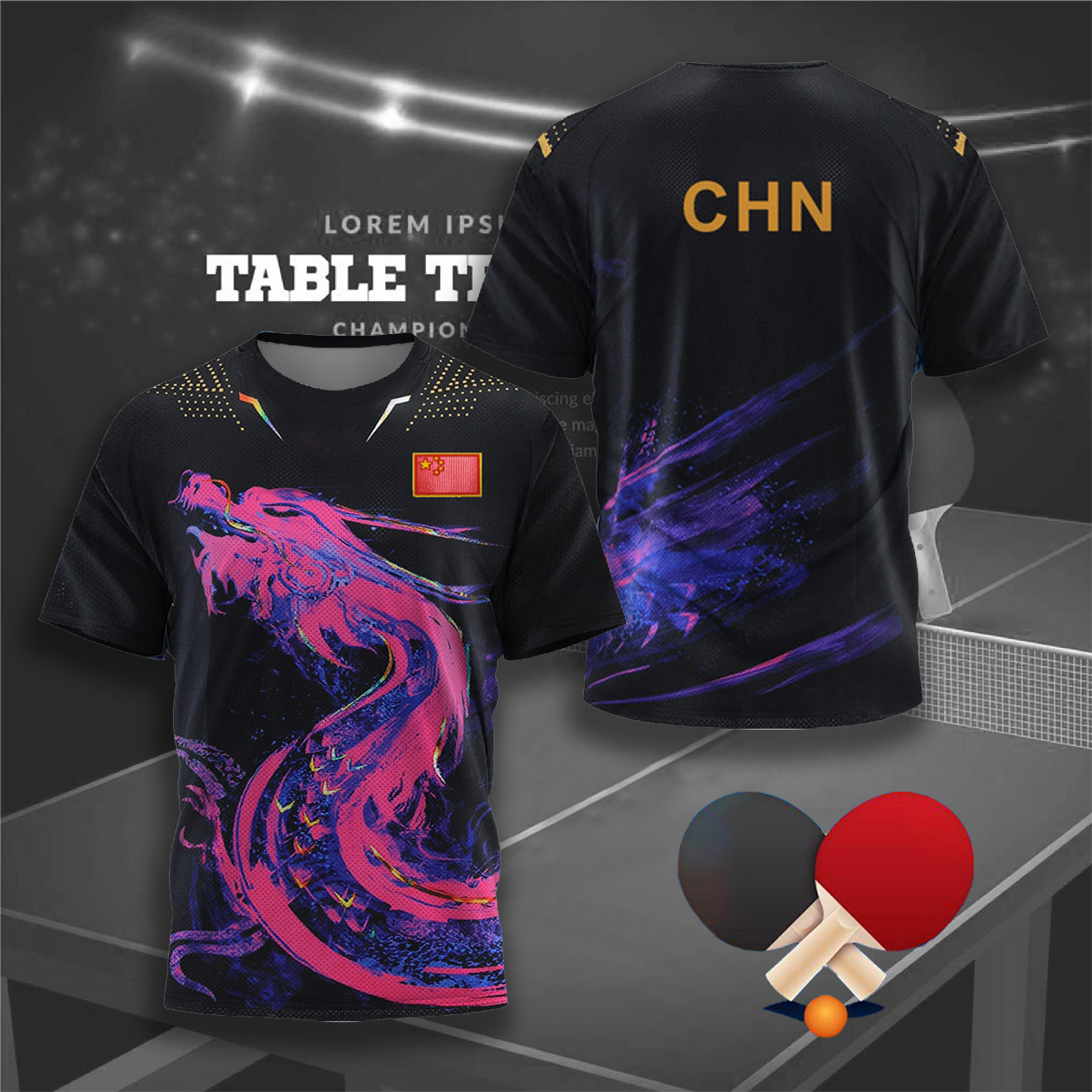 CHINA Dragon Table Tennis Grap - Badminton Outfit reseña y precio